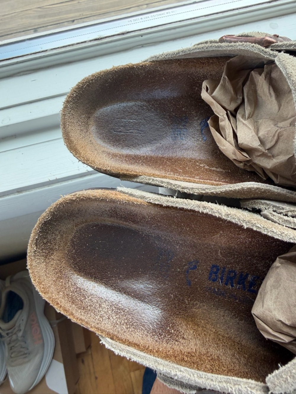 Birkenstock Taupe Boston Clogs - Picture 9 of 11